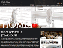 Tablet Screenshot of blackhornsteakhouse.ca